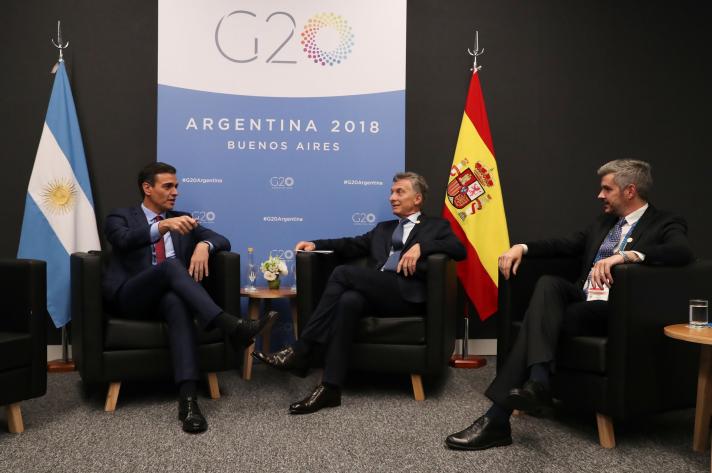 Reunión de Macri y el presidente del Gobierno de España