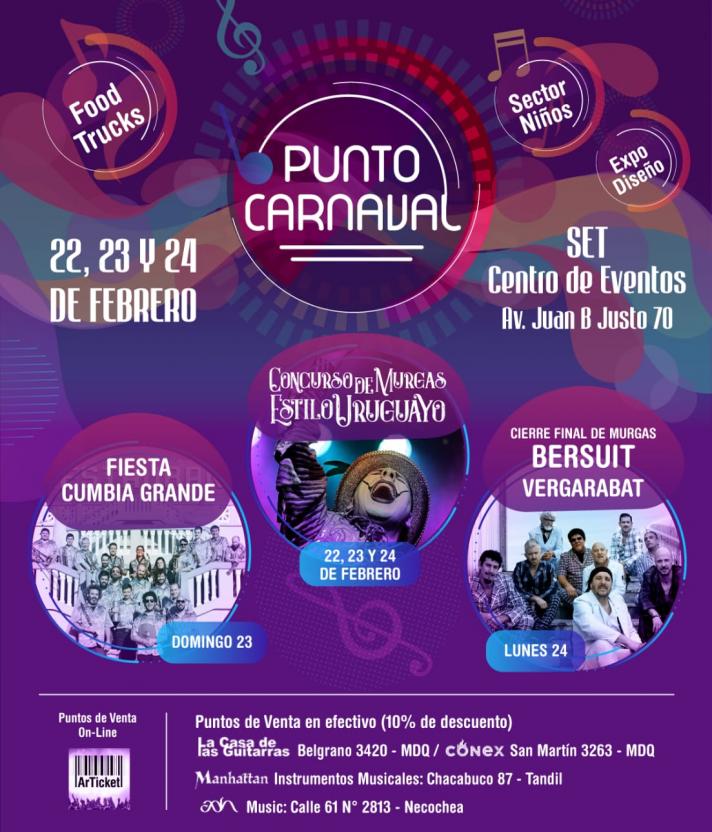 Llega “Punto Carnaval” a Mar del Plata