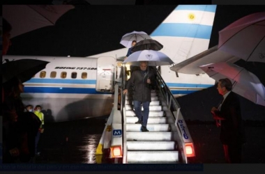 El Presidente llegó a Colombia para asistir a la asunción de Gustavo Petro 