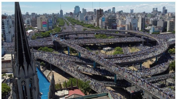 Más de cuatro millones de argentinos en la calle