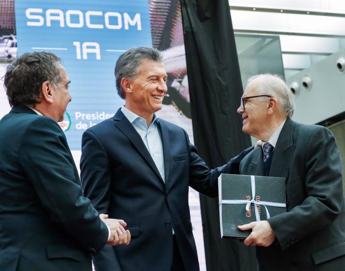 Macri anunció el lanzamiento del satélite Saocom 1A