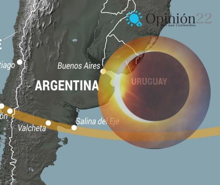 El eclipse solar del 14 de diciembre en Argentina