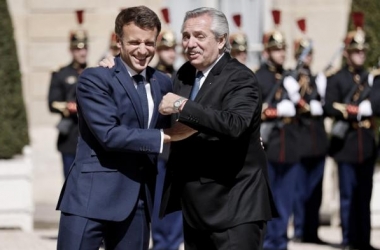 Alberto con Macron